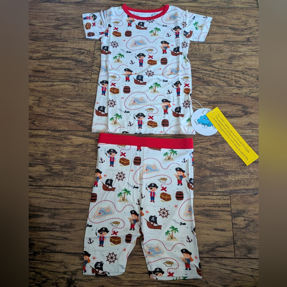 NWT Boys‎ 4T Pirate Print Short Pajama Set